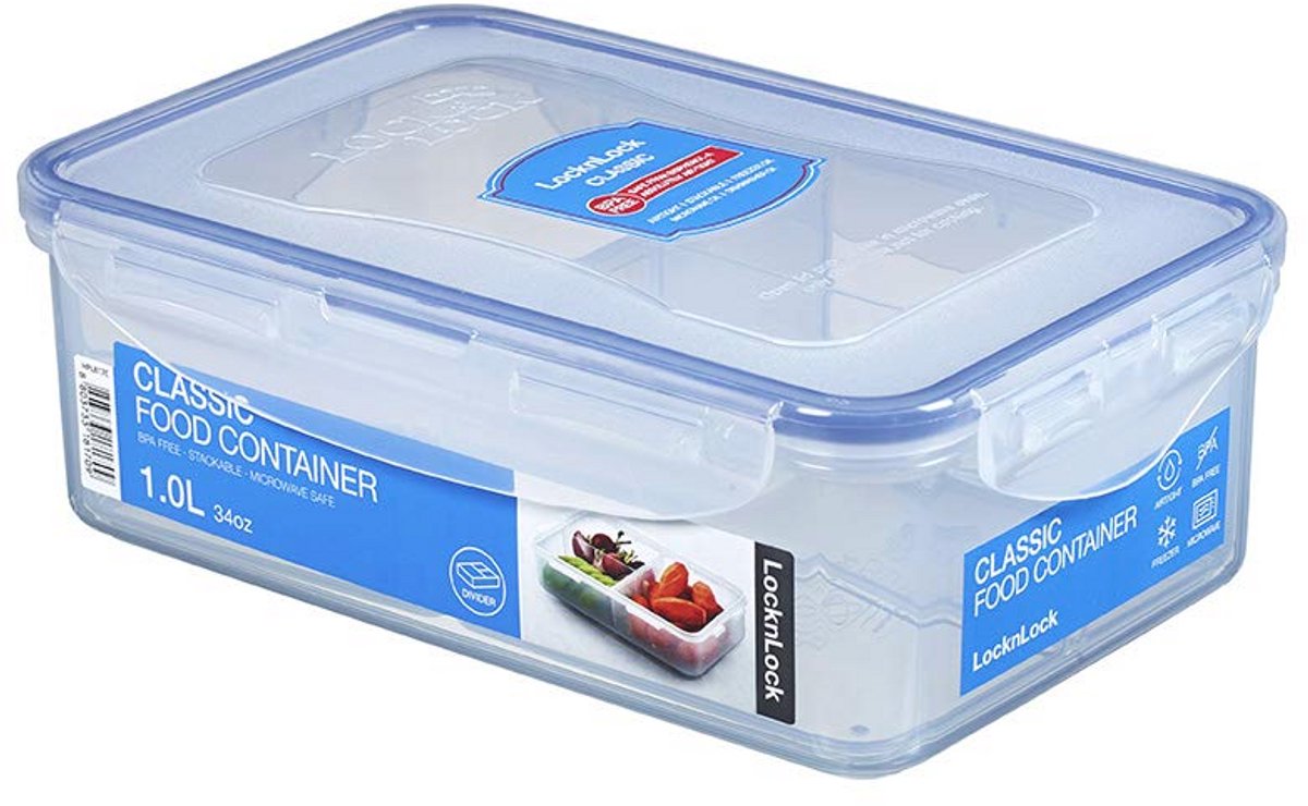 Opslagdoos met Verdeling - Luchtdicht en BPA-vrij, Transparant, 205 x 134 x 69 cm