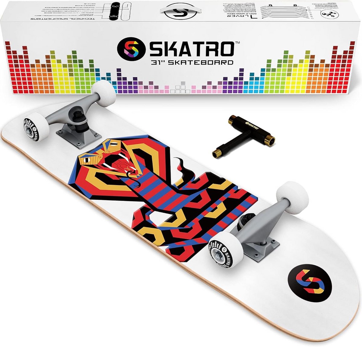 Compleet Skateboard 31 voor Volwassenen en Kinderen Perfect voor Beginners en Gevorderden