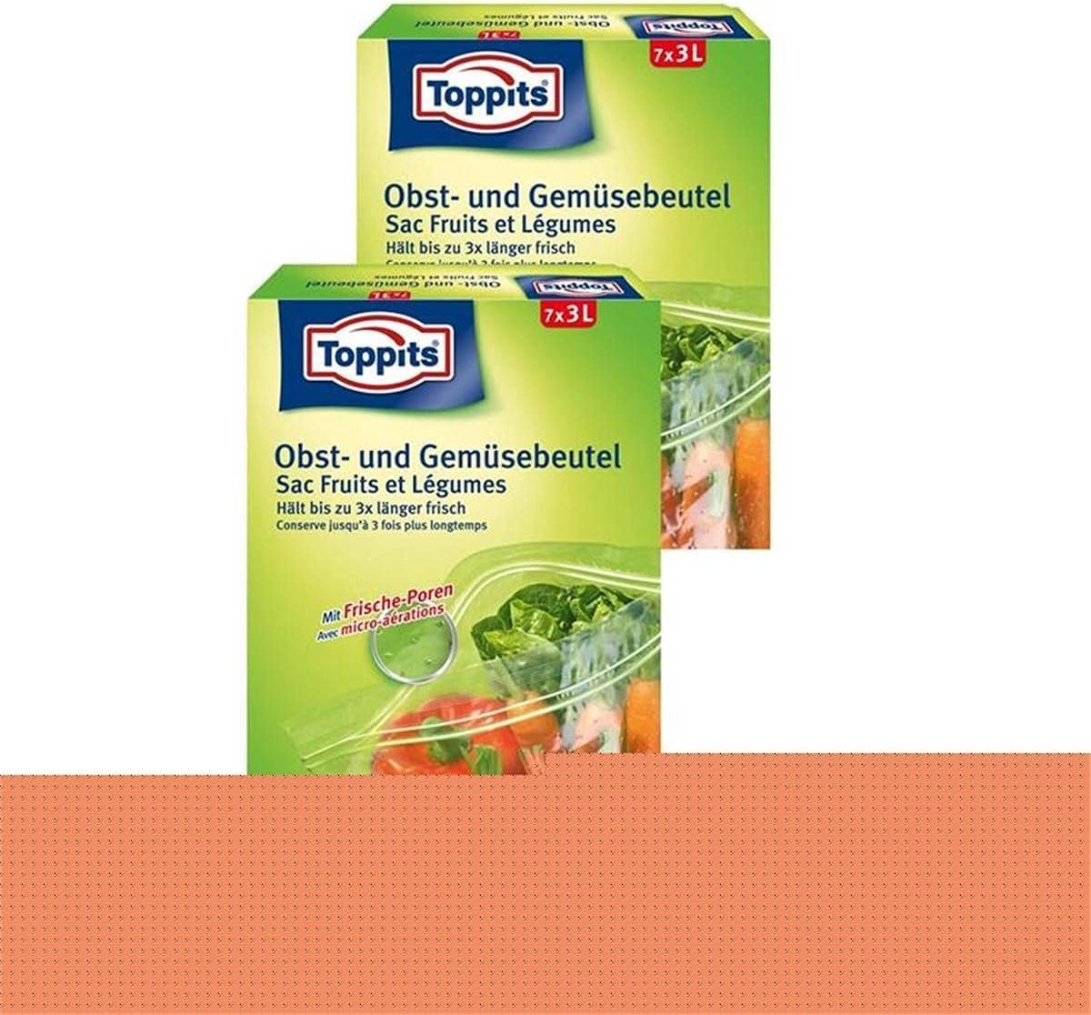 Fruit- en groentetassen - Houdt vers tot 3 keer langer - 7 x 3 liter (set van 2)