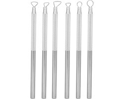 Keramiek en boetseer gereedschap set van 6 aluminium schrapers voor modelleren en vormen