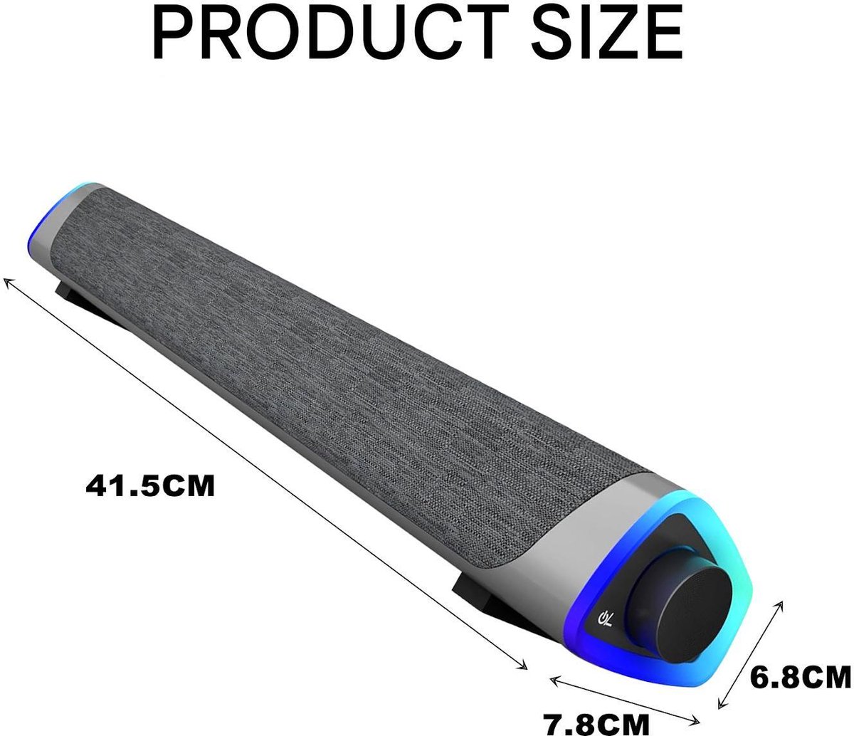 JeiibrZui Soundbar met Bluetooth V5.0 en - afbeelding 2