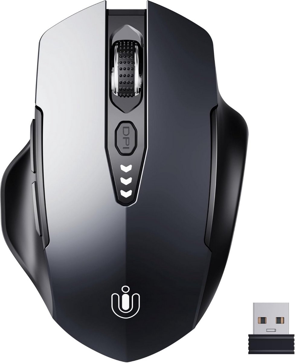 Draadloze Ergonomische Muis met Oplaadfunctie en DPI-instellingen voor Laptop en PC
