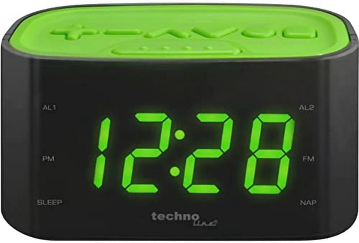 LED Radiowecker met Play-Controller Design - Groene Wecker met FM-radio en Alarmfunctie