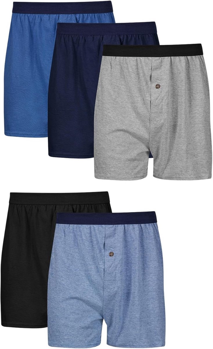 Comfortabele Boxershorts voor Mannen - 5-Pack Met Flexibele Tailleband