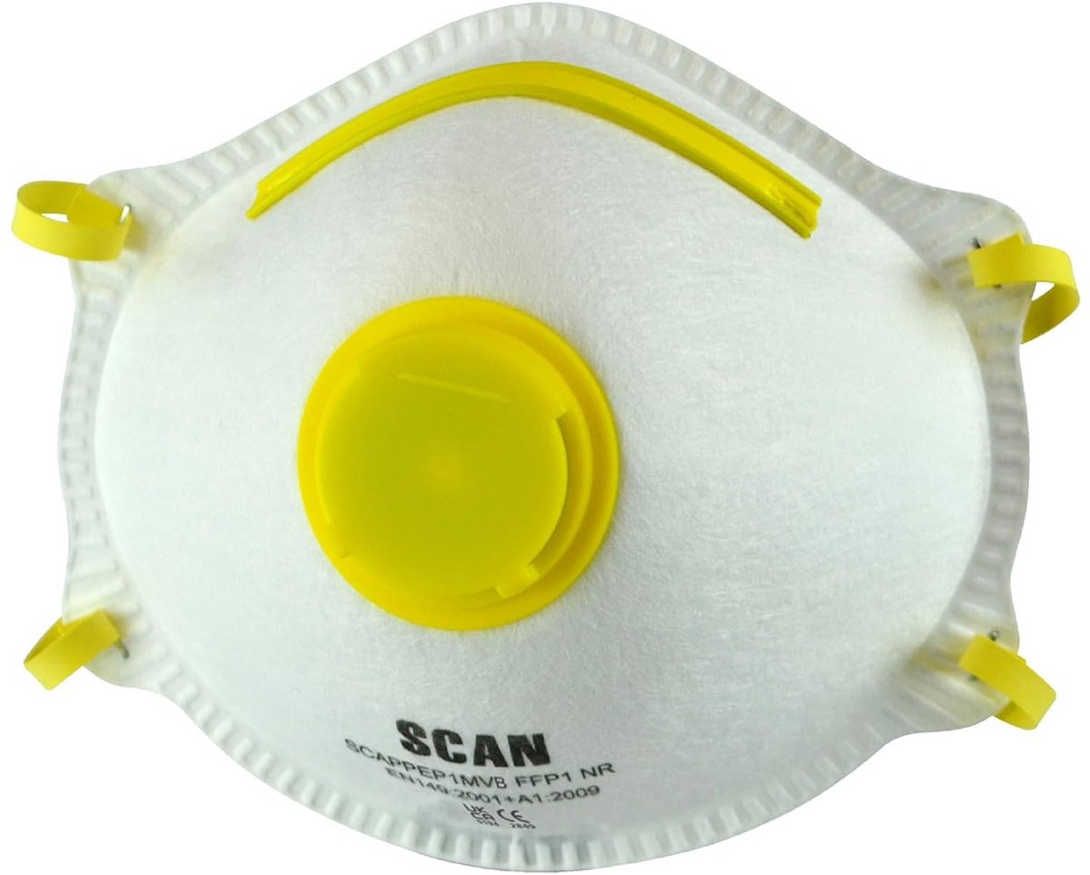 FFP1 Scan Moulded Valved Dust Mask - 3 Stuks