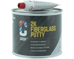CROP Polyesterhars Plamuur 2K - Glasvezel Reparatieset - 750ml - Reparatie voor Auto - Polyester hars Vulmiddel - Autoplamuur met Verharder