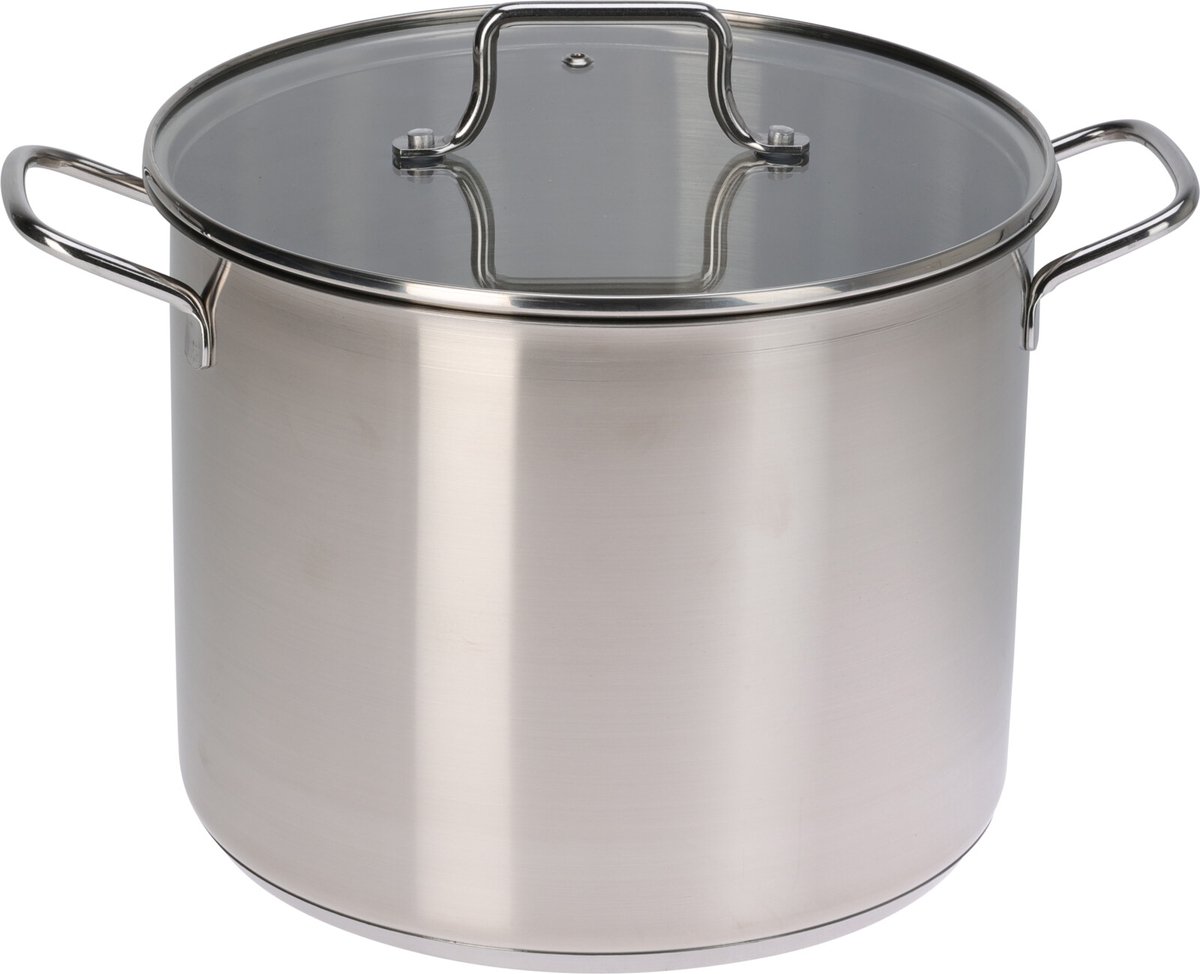 Soeppan speelgoed RVS met glazen deksel - 24cm - educatief keukenspeelgoed.