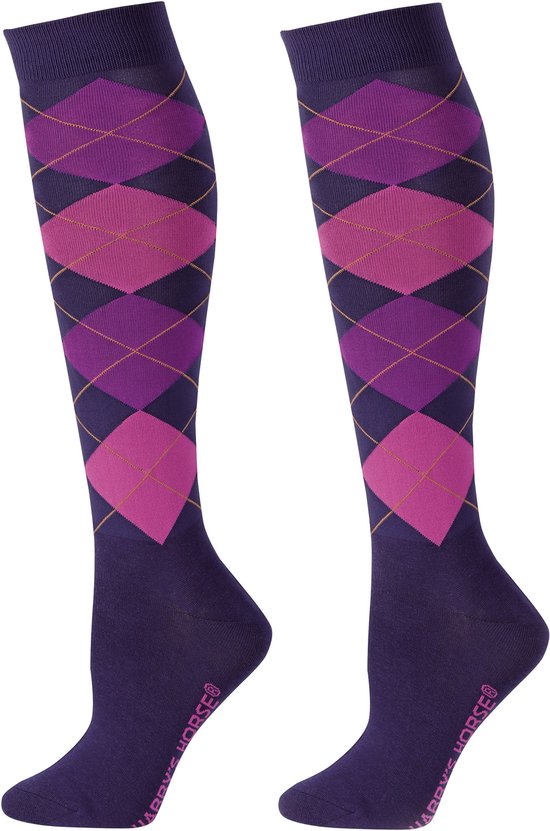 Harry's Horse Paardrijsokken Harry's Horse Puk Donkerblauw-paars 39-42