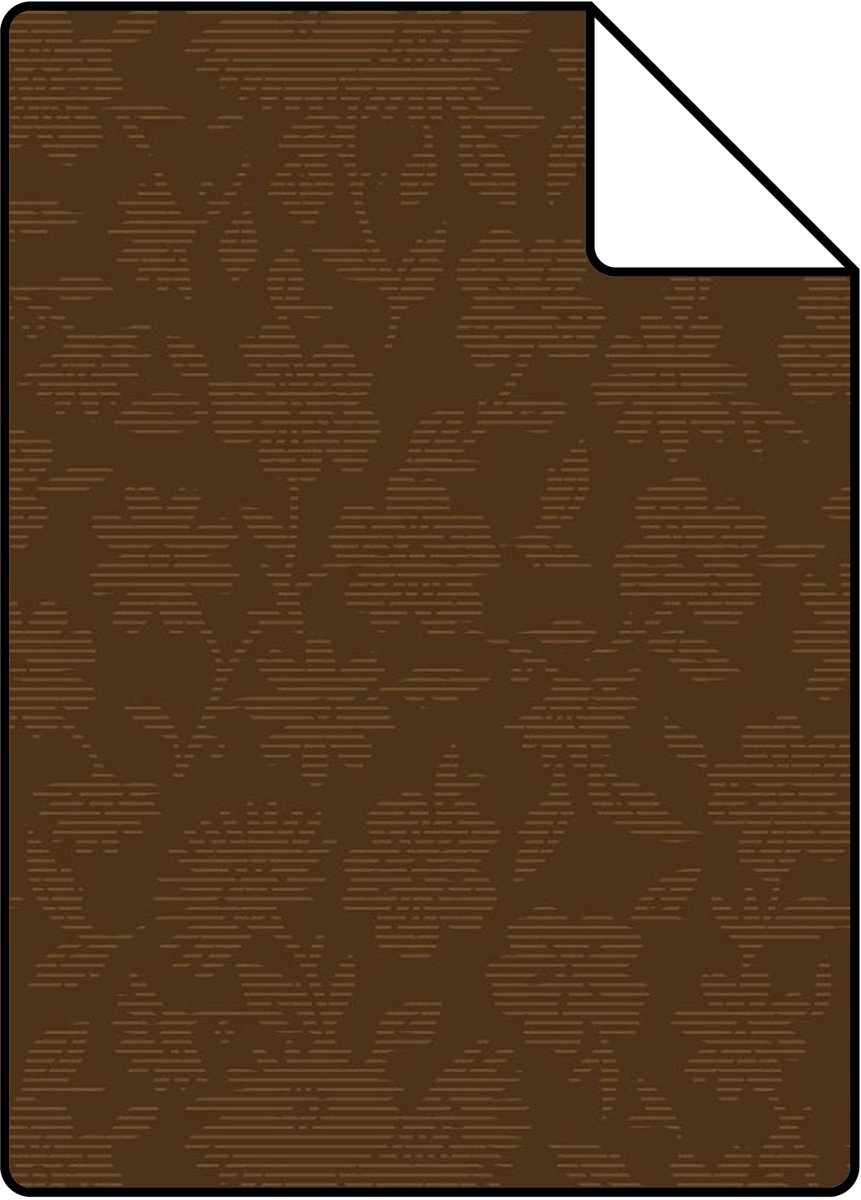Proefstaal Origin Wallcoverings behang bloemen bruin en glanzend goud - 26,5 x 21 cm - 345439-S