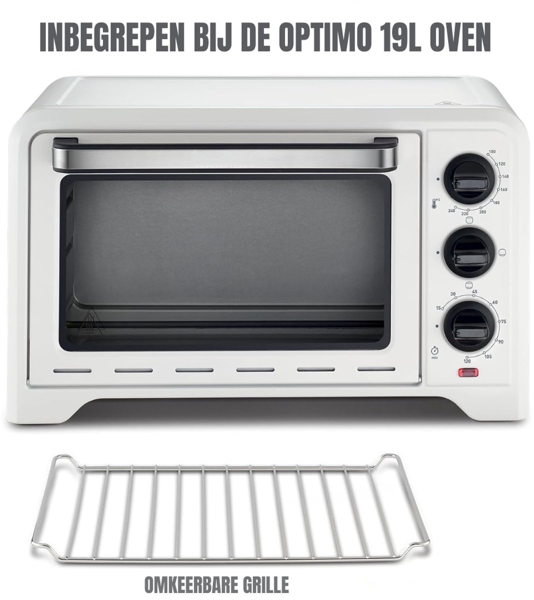 AMA® Heteluchtoven - Oven - Traditionele warmtebron - Wit - 54cm x 34cm x 34cm