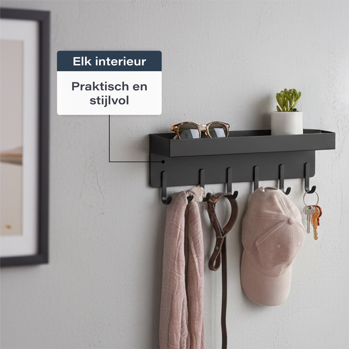 Wand Sleutelbord Entree Sleutelrek Met Plank Kapstok Met Plank, Halorganizer, Sleutelhouder Voor Aan De Muur - België Woonaccessoire Entree Organisatie Sleutelorganizer Entree
