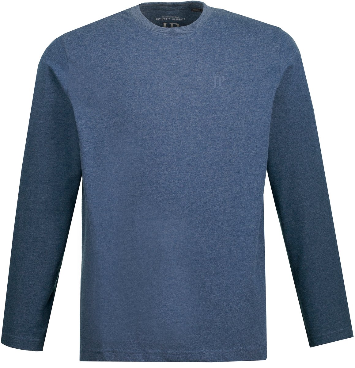 JP 1880 - Heren - Shirt met lange mouwen basic OEKO-TEX - Blauw denim - Maat 7XL
