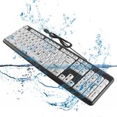 Keyboard with Large Keys, Low Vision Keyboard, White, Large