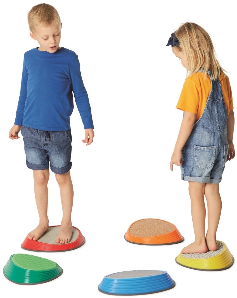Gonge Tactiele rivierstenen set 5-delig - Stapstenen - Bevordert evenwicht - Sensorisch balansspeelgoed voor kinderen