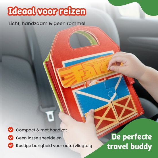 Adamir Busyboard Book Boerderij Editie - Montessori Speelgoed - Educatief Speelgoed - Sensorisch Speelgoed - Activiteiten Speelgoed - Het Grote Speelgoed Boek 2026 van Adamir — afbeelding 5
