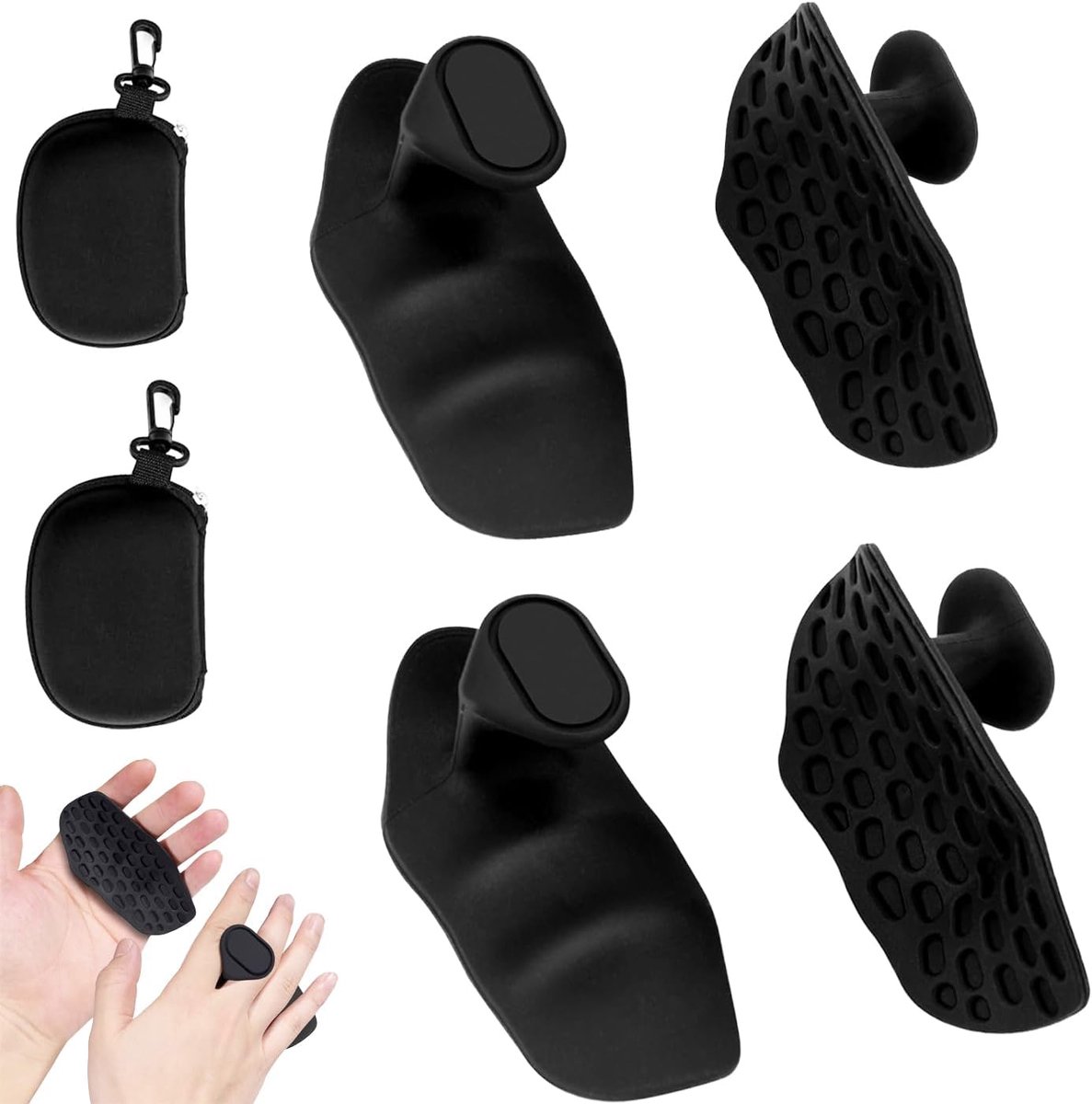 Ergonomische Gym Grips voor Mannen en Vrouwen - 4 Stuks Duurzame Rubber Handgrepen - Snel Ontgrendelen - Ideaal voor Gewichtheffen en Intensieve Training - Fitness Accessoires