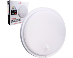 Maclean - Wandlamp - LED-lamp met bewegingssensor - PIR-sensor, kleur wit, 10 W, IP65, 1000 lm, neutrale kleur, MCE525 W