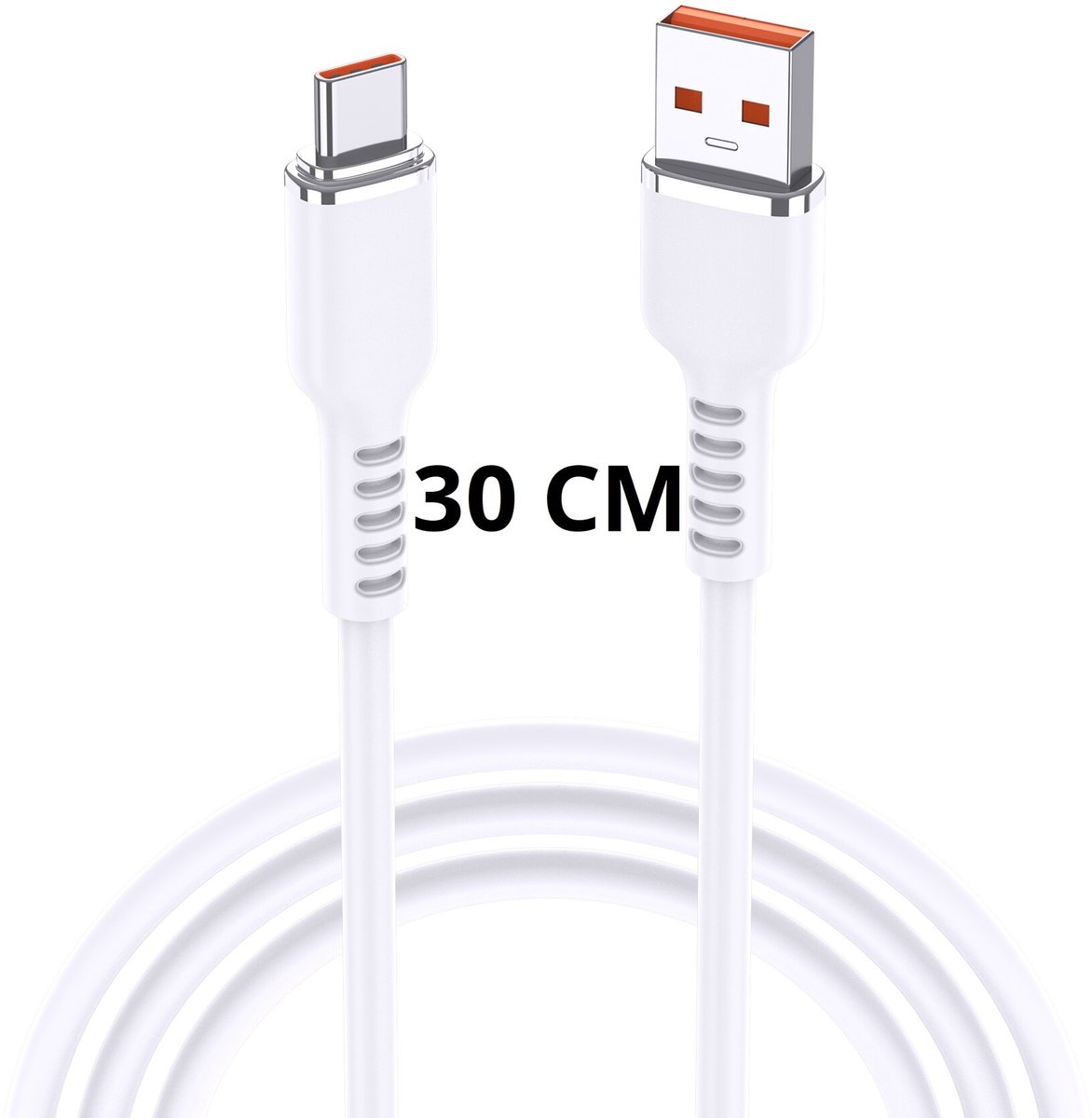 Ntech USB C Kabel – 30cm usb c naar USB A kabel 60W - Wit
