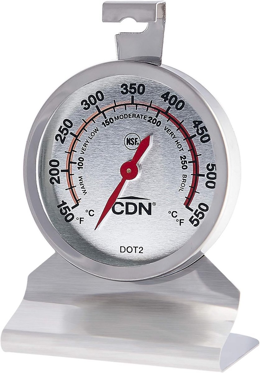 Nauwkeurige Oventhermometer met Grote Wijzerplaat - Roestvrij Staal & NSF Gecertificeerd