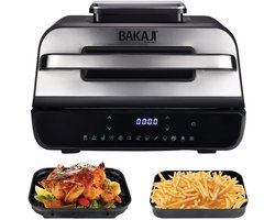 XXL Heteluchtfriteuse Combi met Grillpan - 6L Capaciteit en 6 Kookstanden - 1800W
