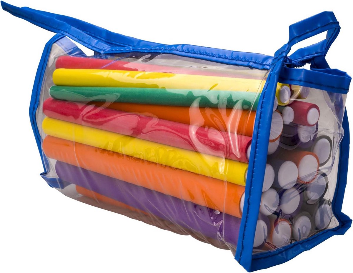 Flexibele Krulrollers Set met Opbergzak - 24 Stuks in 7 Diameter Maten