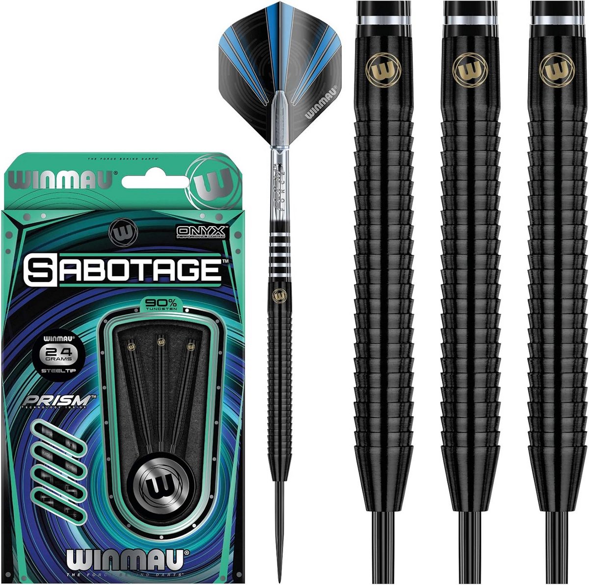 Tungsten Darts 24g met Prism Flights en Shafts voor Professioneel Spel