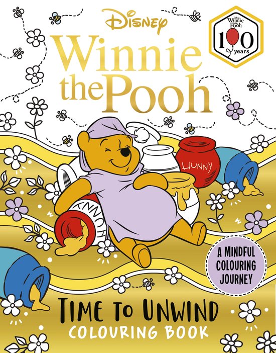 Disney Winnie the Pooh – Time to Unwind Colouring Book - cover