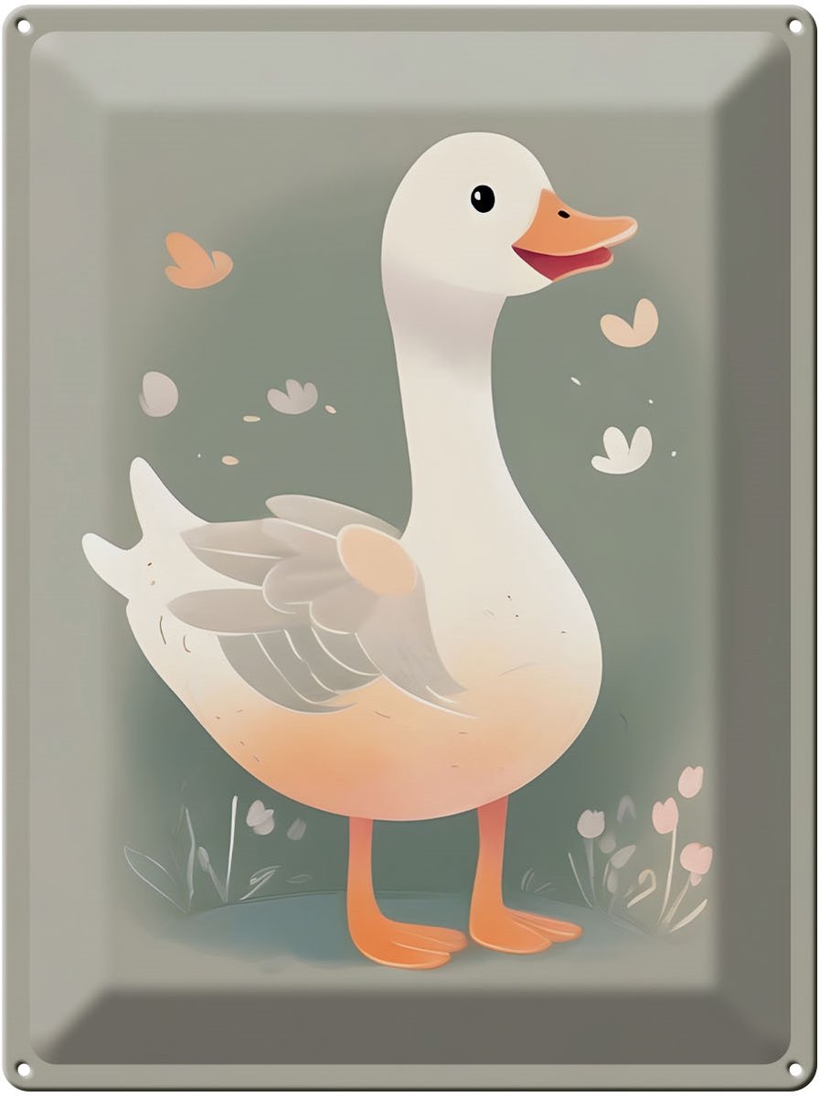 Blechschild 12x18cm Gustav die Gans