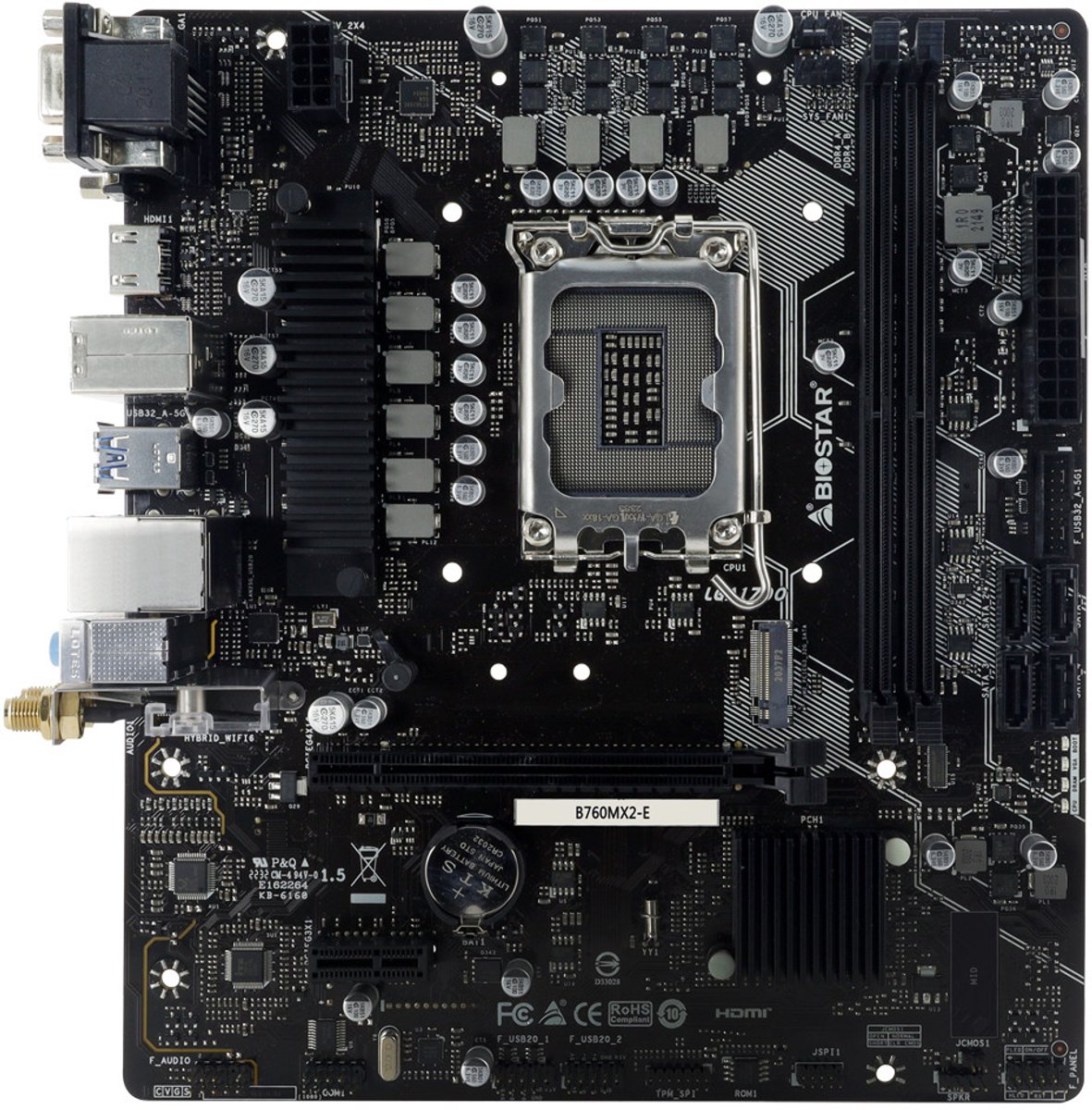 Biostar B760Mx2-E Moederbord Intel B760 Lga 1700 Micro Atx - afbeelding 4