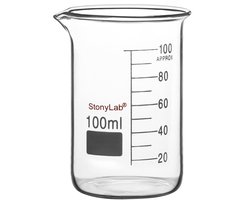 Borosilicaat Glas Maatbeker met Schenktuit - 100ml Laboratorium Bekerglas