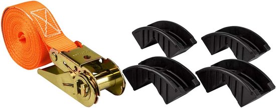 Spanband met Ratel en Randbescherming - 5 Meter x 2.5 cm - 500 daN | bol