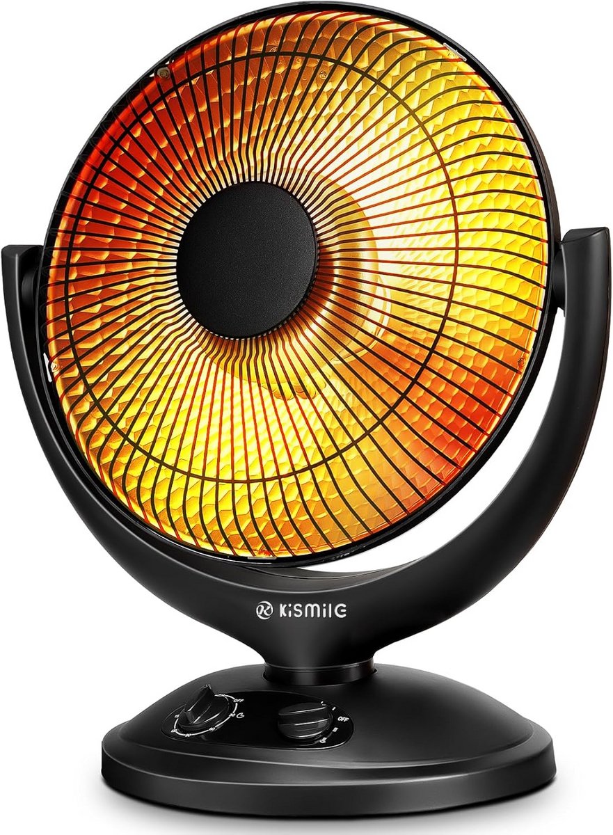 Draagbare Parabolische Ventilator Kachel met Thermostaat en Timer voor Binnen