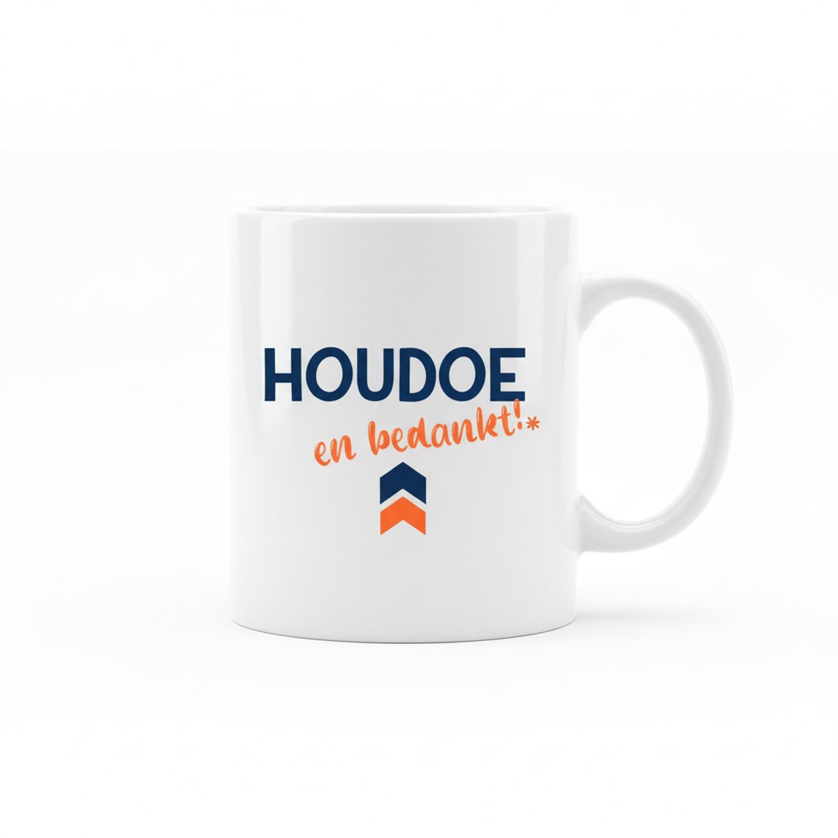 Houdoe en Bedankt Mok – Warme Brabantse Afscheids Tekst Koffiemok – 330 ml Keramische Mok