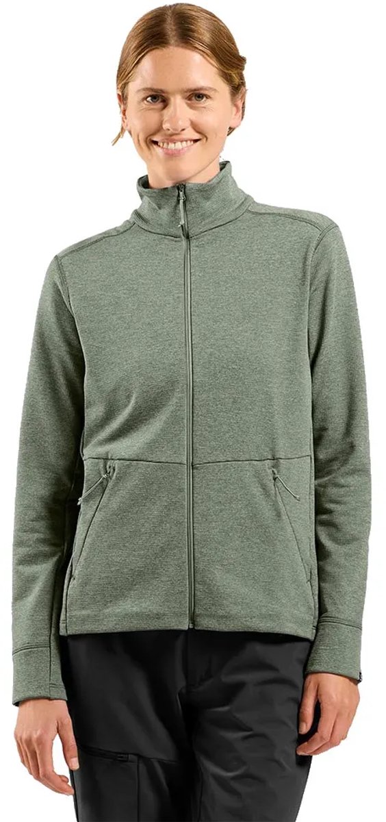 Odlo Grid Fleece Met Volledige Rits Vrouw Shadow Melange