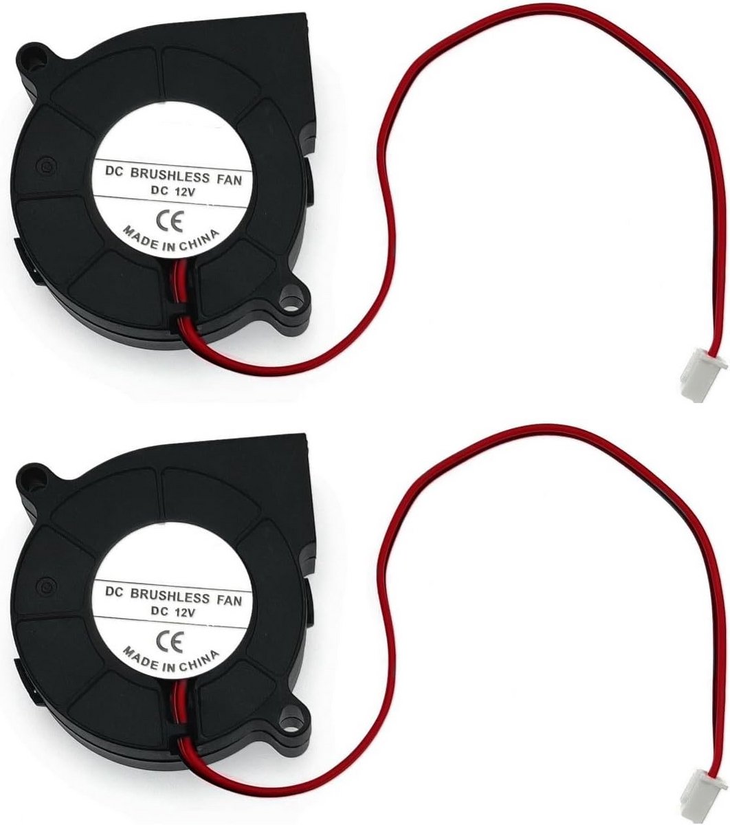 Set van 2x 12V Koelventilator 50x50x15mm voor 3D-printers en Elektronica
