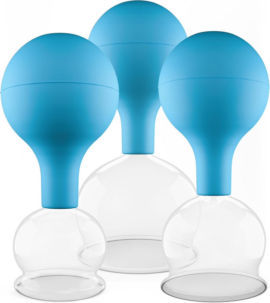 Glazen Cupping Glazen Set met Zuignap - 3 Maten voor Massage en Therapie