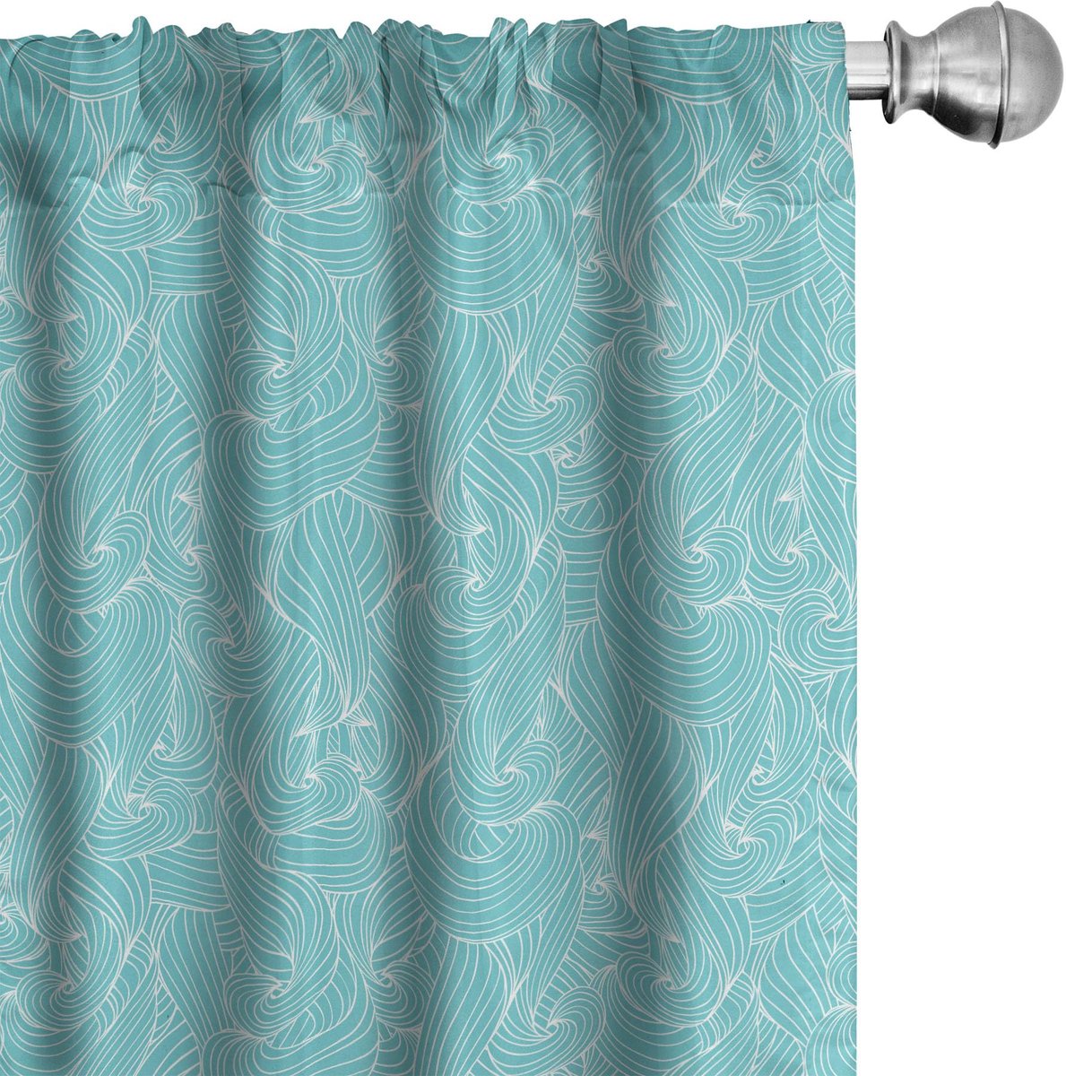 ABAKUHAUS 2x75x225 cm Voorhangen – Microvezel, Verduisterend, Blauw Blassblauw