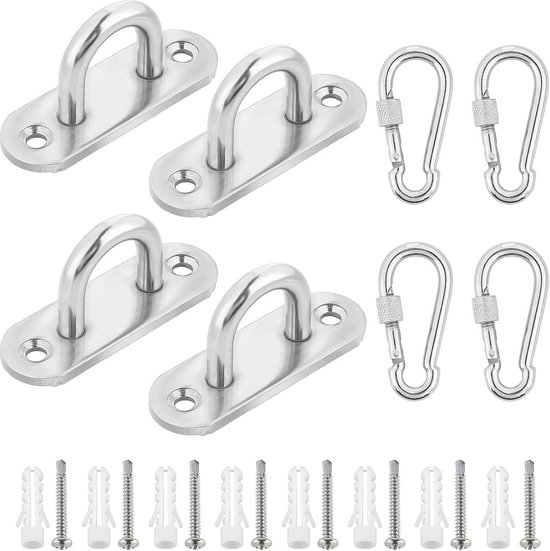 SHINEOFI 3 Sets Roestvrijstalen Sleutelhangers Voor
