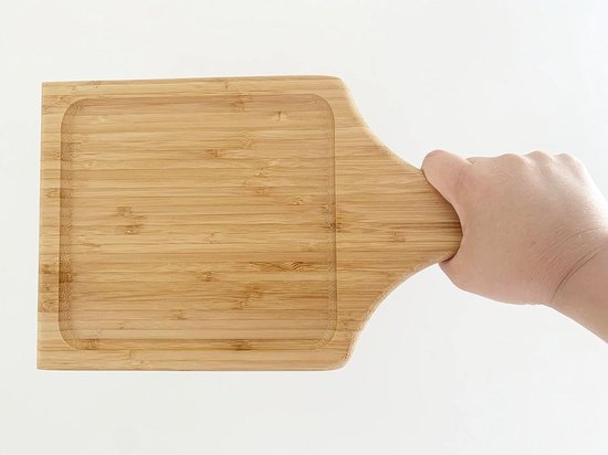 Jongeneel Verpakkingen. Bamboe broodplank 20x45 cm met mes en greep (uc