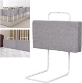 50CM Bedhekje - Verstelbaar - Bedhek - Universeel Babybed - Grijs - Valbeveiliging - 5-niveaus Hoogteverstelbaar Valveilig Bedhek - Kinderbedhek - voor Kinder Bed Beveiliging