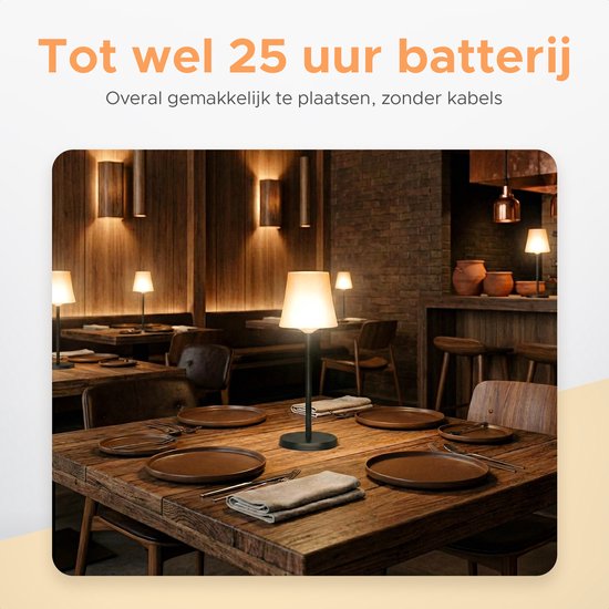 Mobstore Tafellamp Oplaadbaar - Oplaadbaar nachtlampje - Draadloos en dimbaar - 12+ kleuren - Moderne touch lamp - Industrieel - Nachtlamp Slaapkamer & Woonkamer - Tafellamp slaapkamer - Nachtlampje kinderen en volwassenen van Merkloos — afbeelding 4