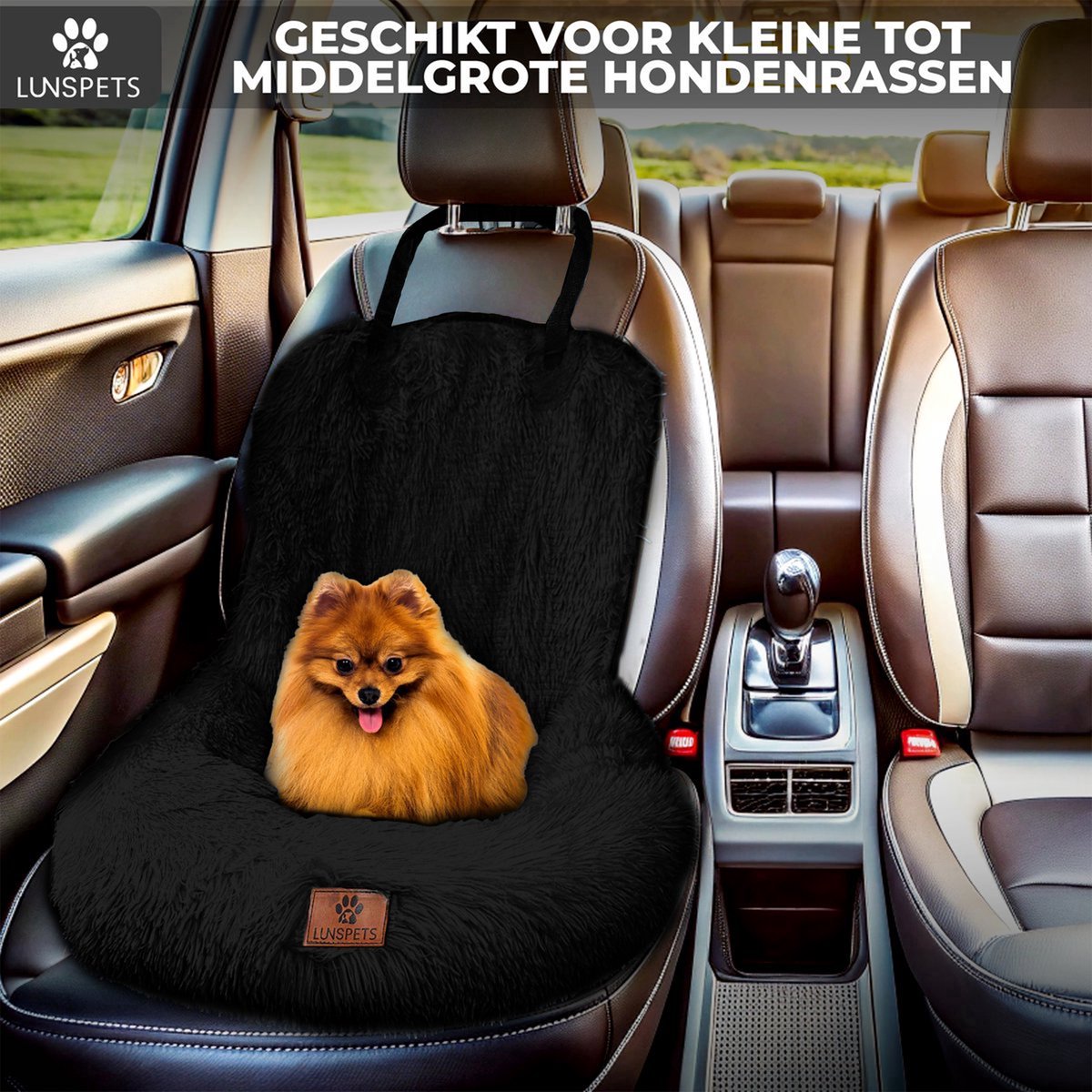 Lunspets - Hondenmand Auto - Zwart thumbnail 2