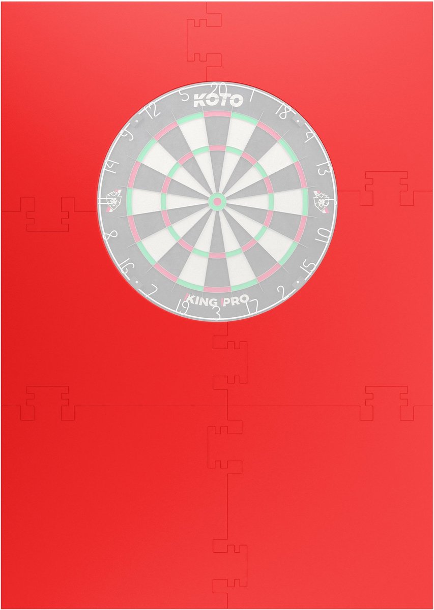 KOTO - 6PCS. Dart Surround Rood - Vierkant - Dartbord Surround Ring - EVA - Economisch & Duurzaam - Beschermd Muren & Dartpunten