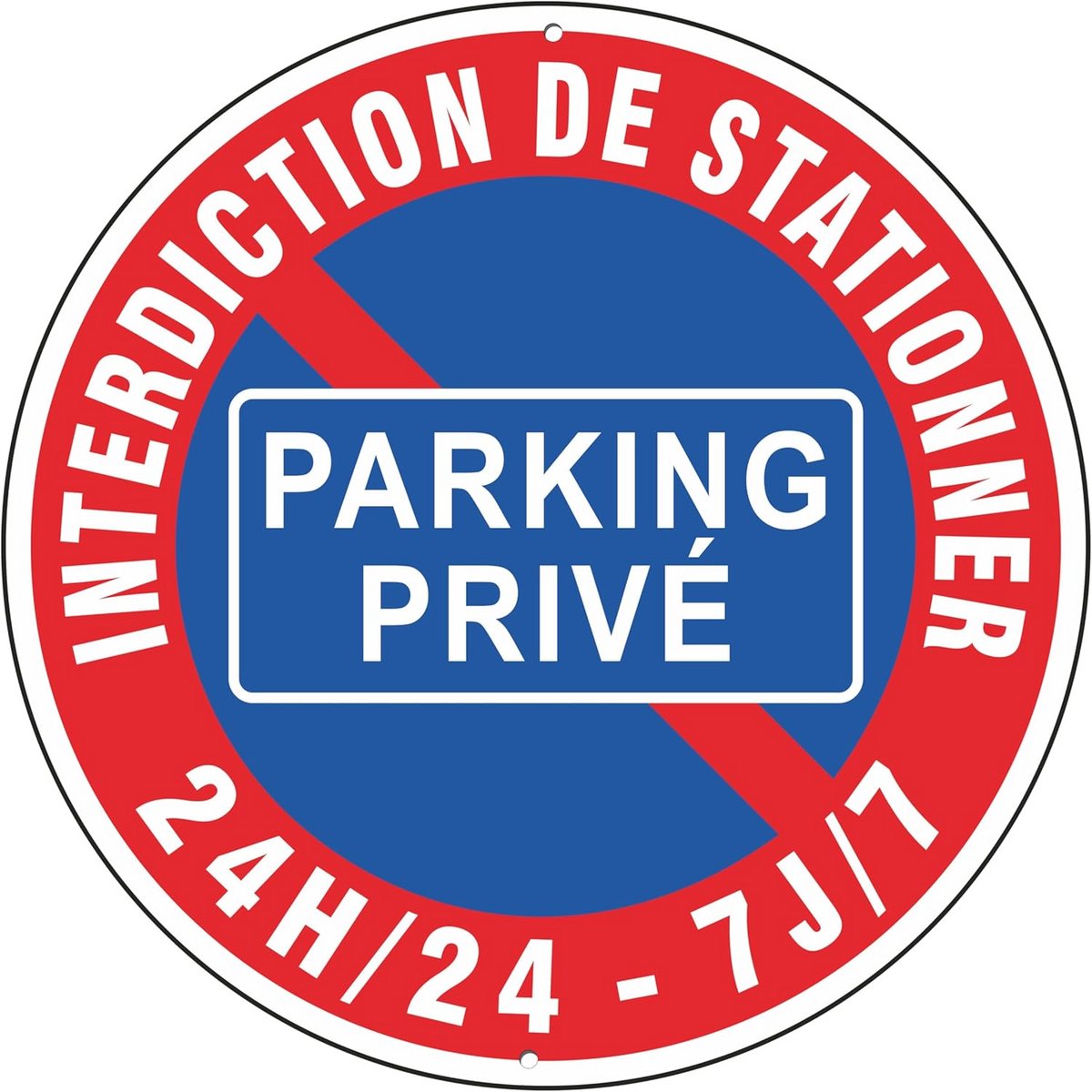 Parkeerplaats bord van aluminiumcomposietmateriaal voor binnen en buiten, Ø 30 cm