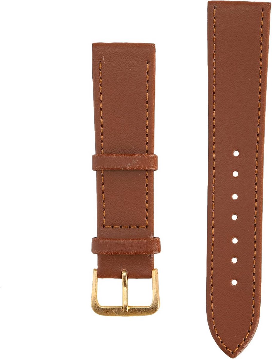Universele PU-Leren Horlogeband Bruin met Gesp - Verstelbaar voor Alle Horloges