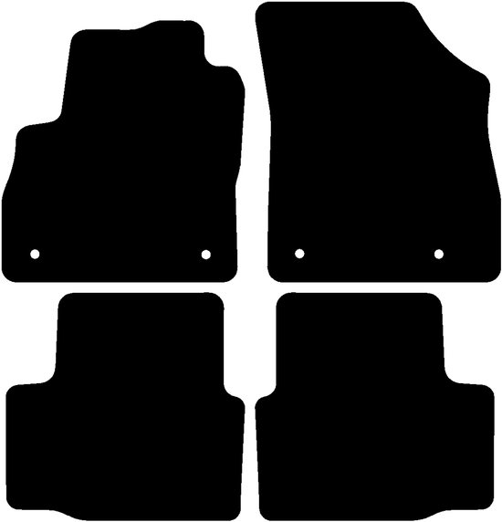 Tapis en caoutchouc Tapis de voiture Opel Astra K - Année de construction : 2015 - 2022 - Ajustement d'origine - 4 pièces