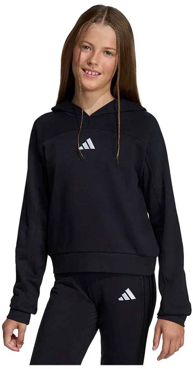 Adidas Holiday Glam Cropped Hoodie 9-10 Years Meisjes Zilver