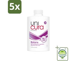 5 x Unicura – Vloeibare Zeep Navulling – Balans – 250 ml - Grootverpakking - Handzeep - Antibacterieel - Handhygiëne - Hand Reinigen - Zeep Dispense
