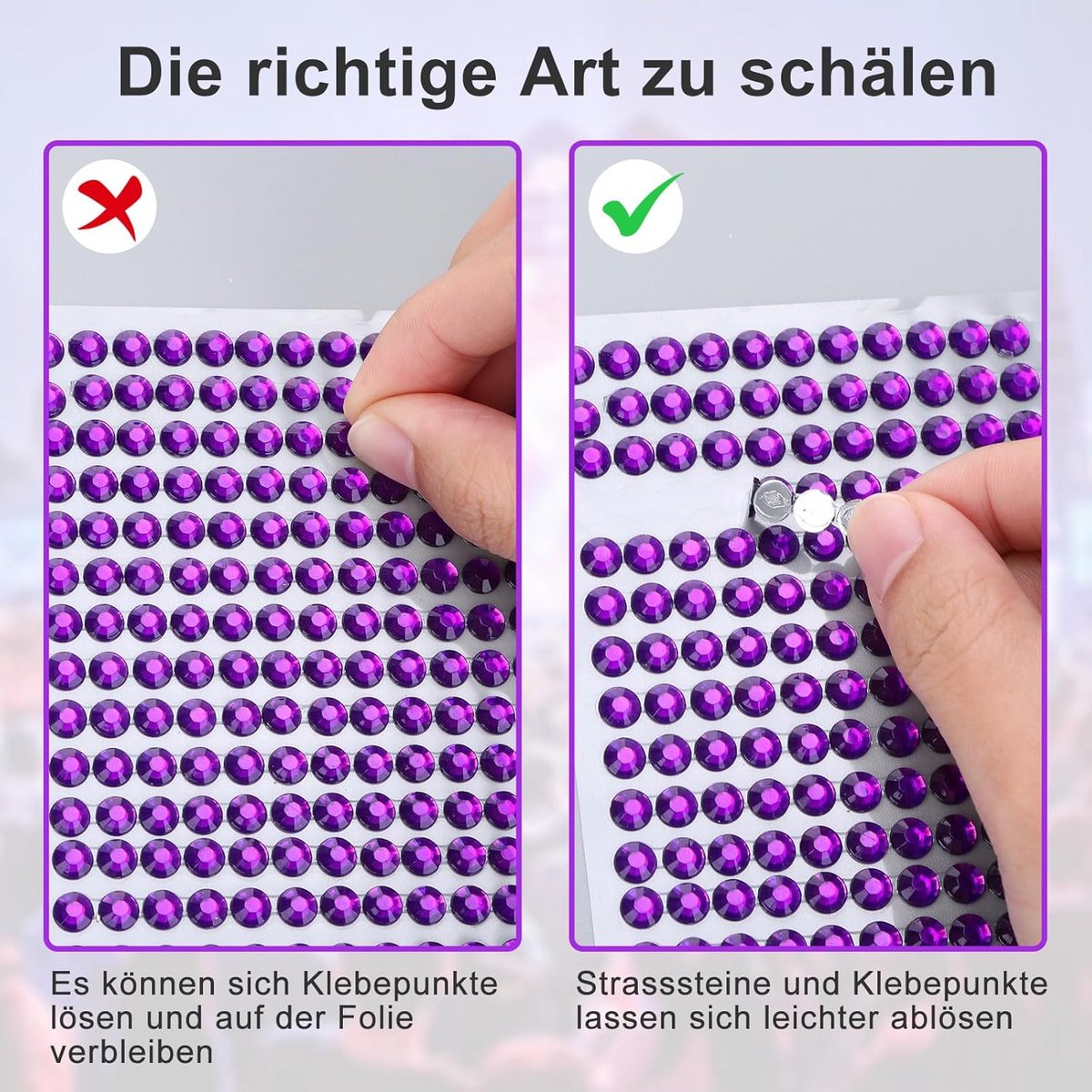 Zelfklevende Strass Steentjes Set - 4 Vel Glitterstenen 3/4/5/6 mm Knutselen & Decoratie — cadeau in Hobby - foto 2