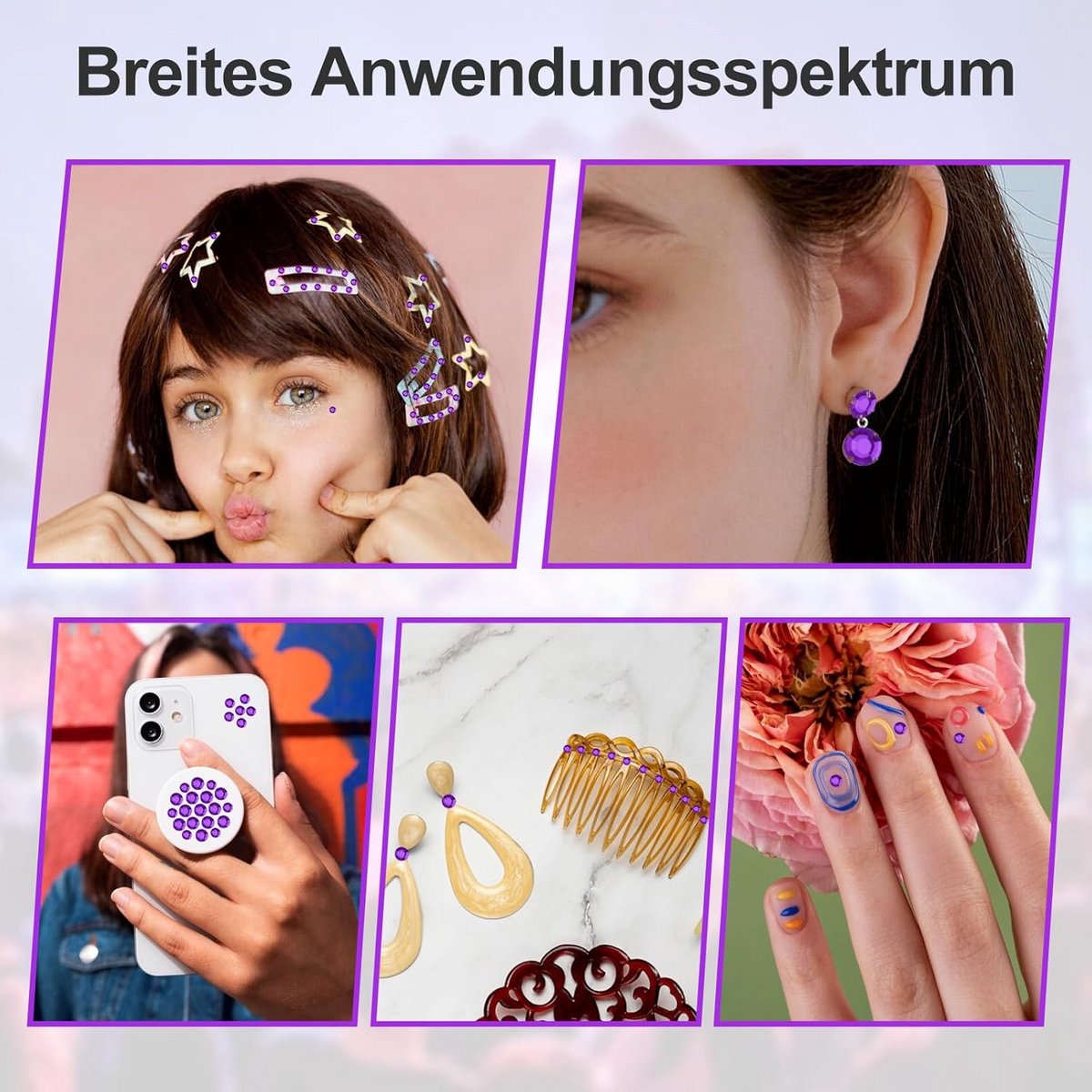 Zelfklevende Strass Steentjes Set - 4 Vel Glitterstenen 3/4/5/6 mm Knutselen & Decoratie — cadeau in Hobby - foto 5